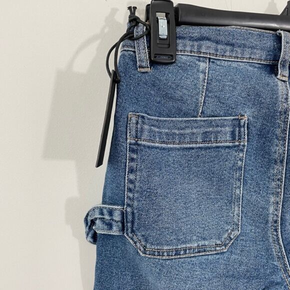 NWT Blank NYC Utility Carpenter Jeans Size 25 Cropped Straight Leg Denim‎ Blue - Picture 5 of 9